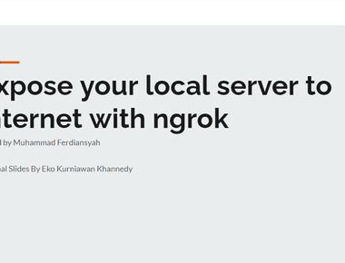 Expose your local server to internet with ngrok