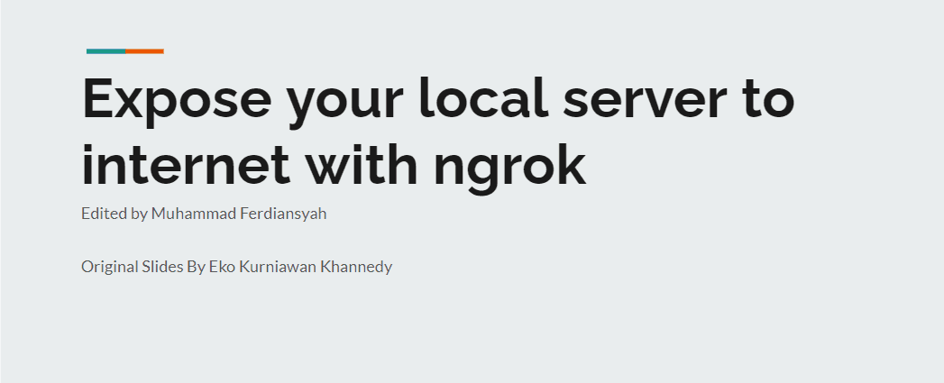 Expose your local server to internet with ngrok